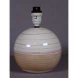 Gray's Pottery spherical ceramic lamp base