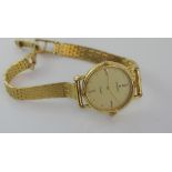 Mathey Tissot ladies wristwatch, 18ct gold band