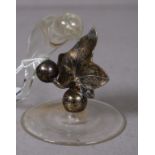 Vintage silver & glass bird figure