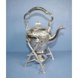 Vintage silver plated spirit kettle