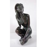 Artist unknown - bronze Nude figure