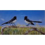 Sue Gasser "Willy wagtails" pastel