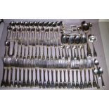 Good Scottish early 19th C silver cutlery set,