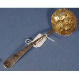 George III sterling silver fruit ladle