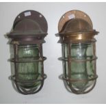 Two brass R&S bulkhead lights