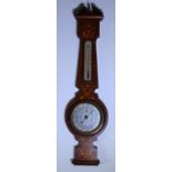 Vintage English wall barometer and thermometer