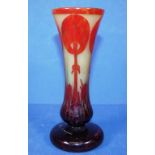 Charles Schneider cameo glass vase