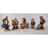 Five various Goebel Hummel figures