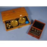 Boxed vintage set brass chemistry scales