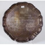 George VI sterling silver salver