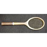 Vintage oversize English tennis raquet