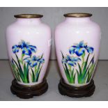 Pair of Japanese cloisonne vases