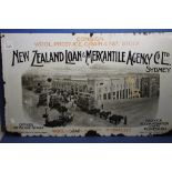 Vintage NZ Loan & Mercantile Agency enamel sign
