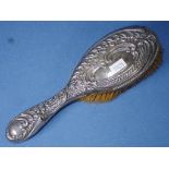 Vintage silver backed hairbrush