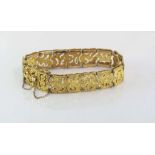 Articulated yellow gold bracelet marked 14K