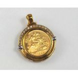 British 1899 half sovereign pendant enhancer