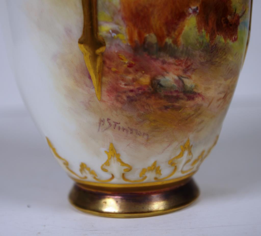 Royal Worcester lidded signed pot pouri vase - Image 2 of 4