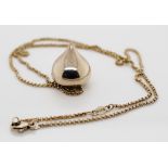 Georg Jensen teardrop sterling silver pendant