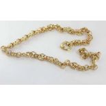 9ct yellow & rose gold necklace