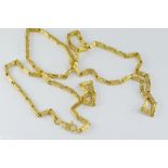 Heavy 21ct yellow gold fancy link necklace