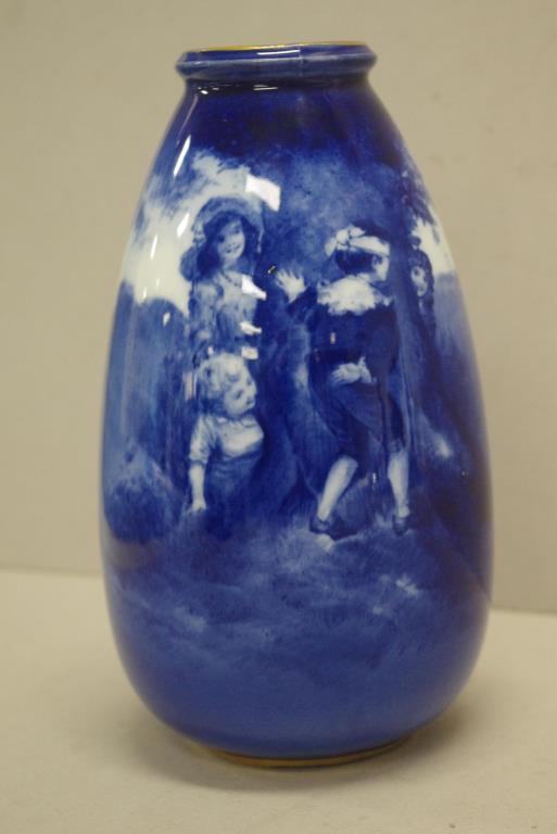 Royal Doulton Blue Children "Hide and Seek" vase