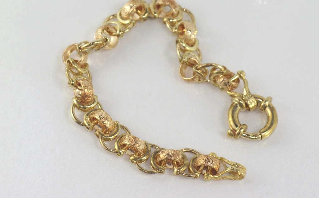 9ct yellow & rose gold bracelet