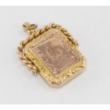 Antique 9ct gold swivel locket