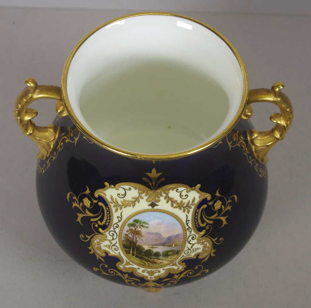 Victorian Coalport lidded vase - Image 3 of 5