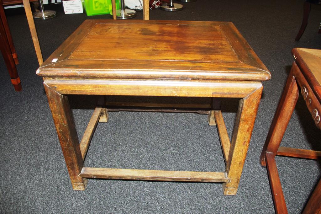 Two antique Chinese hardwood side tables - Image 8 of 8