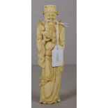 Antique Chinese carved ivory sage figure