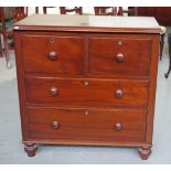 Small Victorian cedar chest of drawers