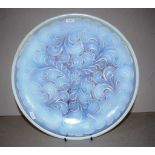 French opalescent glass shallow bowl