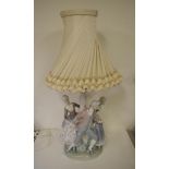 Large Lladro "La Tarantella" figural lamp