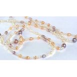 Opera length freshwater pearl necklace