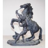 Vintage spelter figure on man and horse