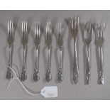 Quantity silver plated cake forks