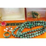 Necklace of jade beads