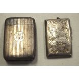 Two sterling silver cigarette cases