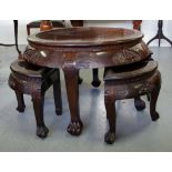 Chinese table and stool set