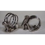 Pair vintage Australian silver plate napkin rings