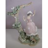 Large Lladro figurine "Victorian Girl on Swing"