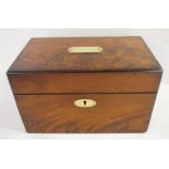 Late Regency/early Victorian flame mahogany caddy