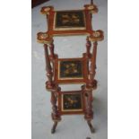 French 19th century walnut etagere