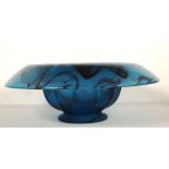 Vintage blue Cloud Glass bowl