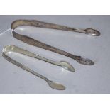 Georgian sterling silver pair sugar tongs