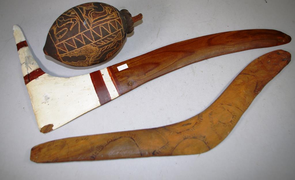 Two various boomerangs