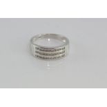 9ct white gold and champagne diamond ring