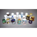 Collection ceramic & enamel thimbles