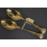 Pair George V sterling silver dessert spoons