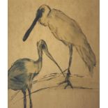 Aileen Rogers (b1916) ' Waterbirds at the Zoo'